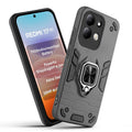 Front and back view of Redmi 17 5G fitted with a protective case and ring grip