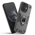 Front and back view of Redmi Note 17 Pro 5G fitted with a protective case and ring grip