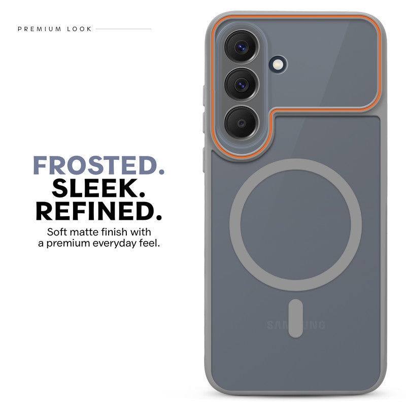 Premium Magnetic Case for Samsung A57 5G with Frosted Back, Soft Silicone Edges & Raised Camera Protection
