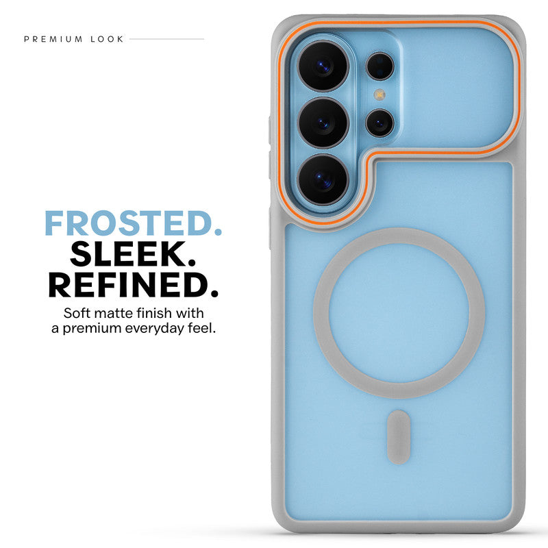 Premium MagSafe Case for Samsung S26 Ultra 5G with Frosted Back, Soft Silicone Edges & Raised Camera Protection