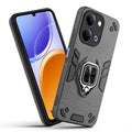 Front and back view of Vivo Y05 4G fitted with a protective case and ring grip