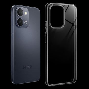 Crystal Clear Anti-Yellow Transparent Back Cover Case With Camera Ring Protection for iQOO Z11x 5G