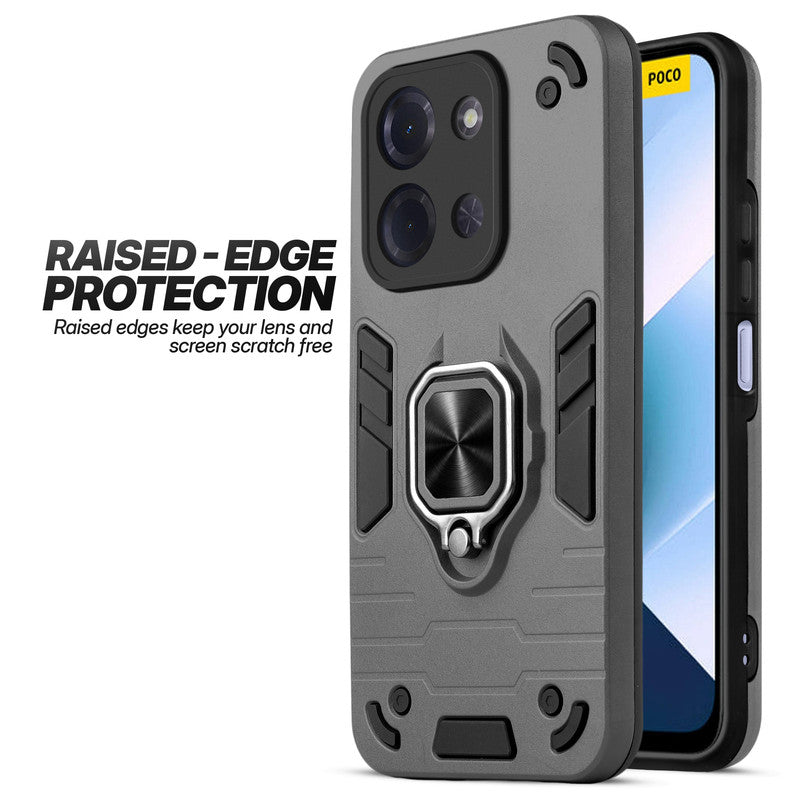 Poco C85 5G case showing raised edge protection for camera and screen