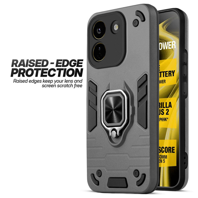 Poco X8 Power 5G case showing raised edge protection for camera and screen