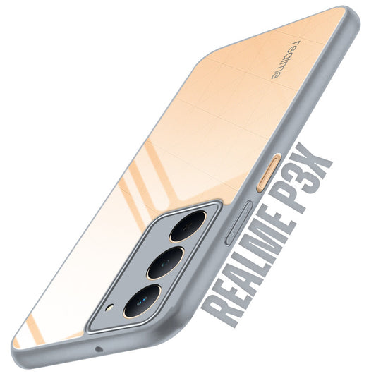 Colored Soft Frame Clear Back Case For Realme P3x 5G