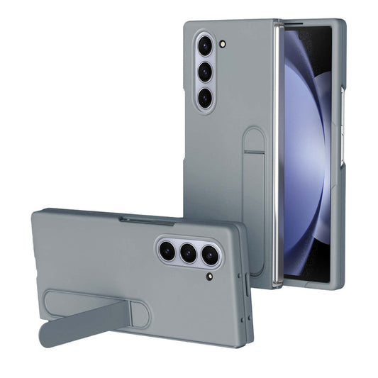 Solid Matte Finish Cover for Samsung Z Fold 5 with Integrated Stand for Hands Free Use