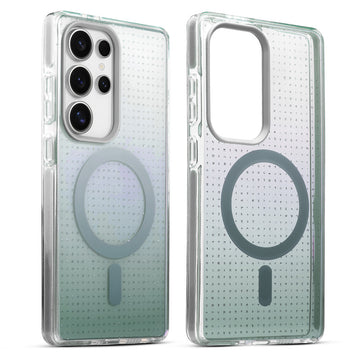 Stunning Dual Shade Starry Wireless Charging Support Hard Back Case for Samsung S25 Ultra 5G with Colourful Raised Camera Edges