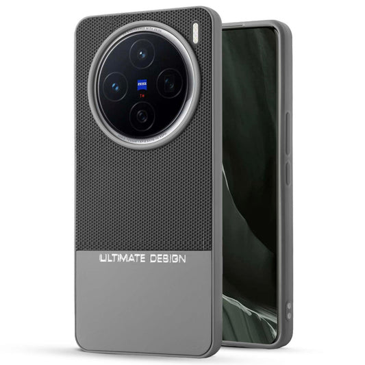 Two-Tone Back Cover with Pyramid Texture & Vegan Leather Finish for Vivo X200 5G - Where Style Meets Function