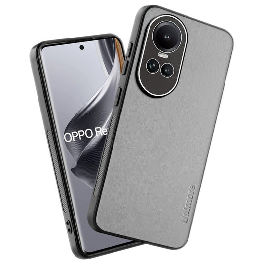 Unimore Leather Hard Case with Shiny Camera Protection For Oppo Reno 10 5G