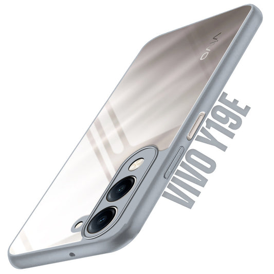 Premium Silicon Coloured Soft Framed Case with Clear Back Cover For Vivo Y19e