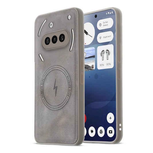 Refined PU Leather Case for Nothing Phone 3A 5G , with Support for MagSafe & Wireless Accessories