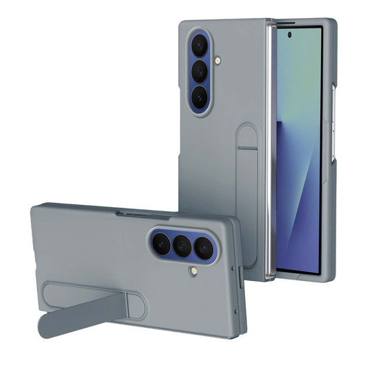 Solid Matte Finish Cover for Samsung Z Fold 7 with Integrated Stand for Hands Free Use