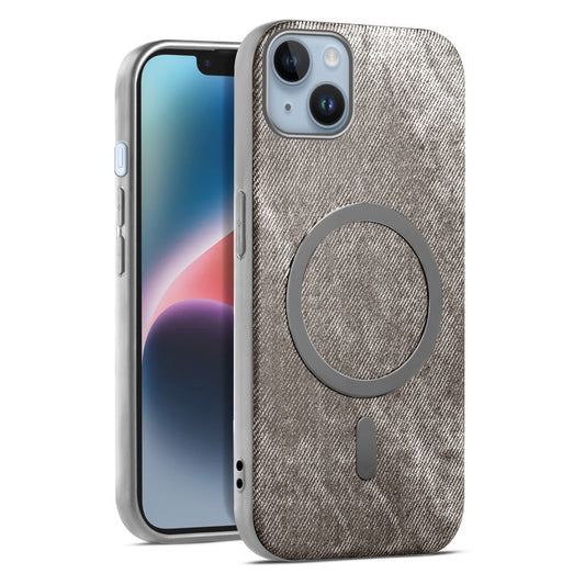 Classic Denim Finish Back Case For Apple iPhone 14 With MagSafe Support