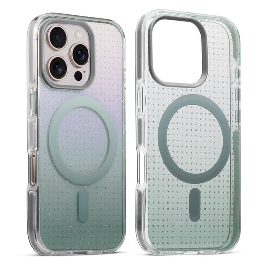 Stunning Dual Shade Starry MagSafe Hard Back Case for Apple iphone 16 Pro Max with Colourful Raised Camera Edges