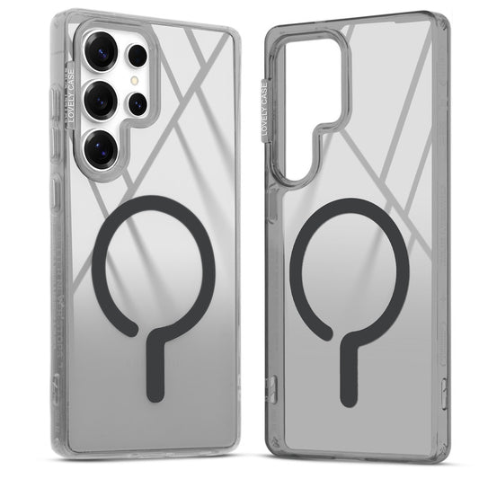 360° Air-Cushioned Protection Back Case For Samsung S25 Ultra 5G Jelly Transparent MagSafe Compatible with Metal Finish Buttons