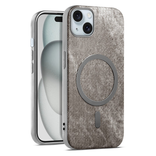 Classic Denim Finish Back Case For Apple iPhone 15 With MagSafe Support