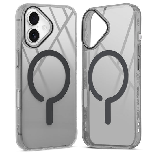 360° Airbag Protection Jelly Transparent MagSafe Compatible Back Case For Apple iPhone 16 with Metal Finish Buttons