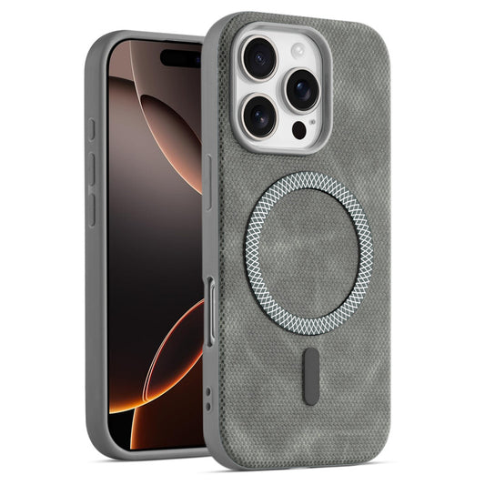 Rugged Vintage Look Back Case For Apple iPhone 16 Pro With Magnetic Charging Compatible with MagSafe