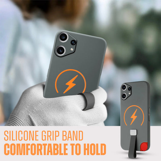 Compact and Stylish Silicon Finish Hard Cover For CMF Nothing Phone 2 Pro with Integrated Grip Strap & MagSafe Charging Support