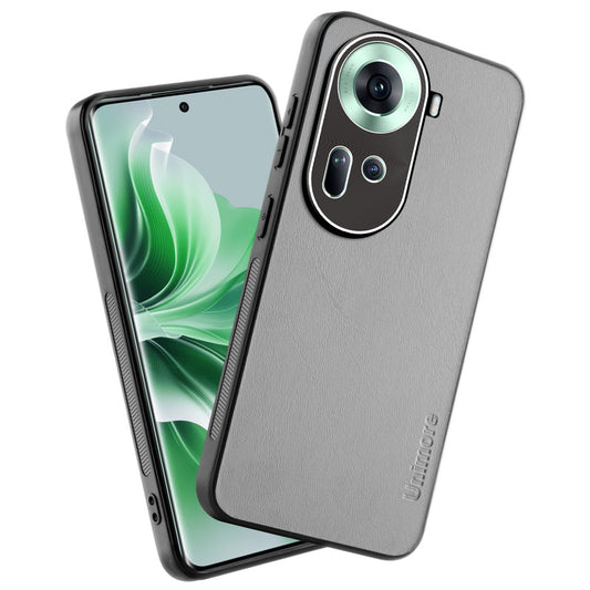 Unimore Leather Hard Case with Shiny Camera Protection For Oppo Reno 11 5G