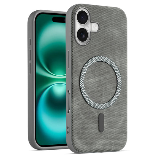 Rugged Vintage Look Back Case For Apple iPhone 16 With Magnetic Charging Compatible with MagSafe