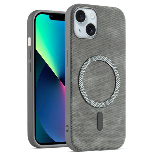 Rugged Vintage Look Back Case For Apple iPhone 13 With Magnetic Charging Compatible with MagSafe