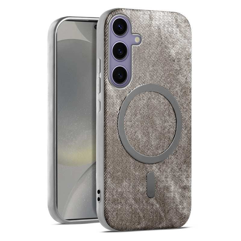 Classic Denim Finish Back Case For Samsung S24 5G With Wireless Charging Support Support