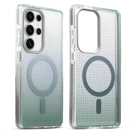 Stunning Dual Shade Starry MagSafe Hard Back Case for Samsung S23 Ultra 5G with Colourful Raised Camera Edges