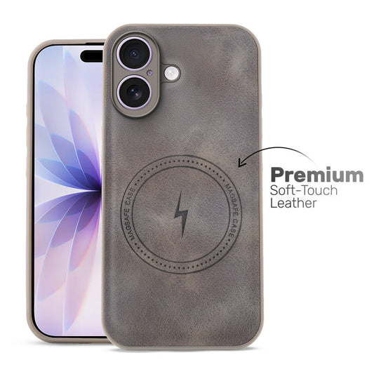 Refined PU Leather Case for Apple iPhone 17 , with Support for MagSafe & Wireless Accessories