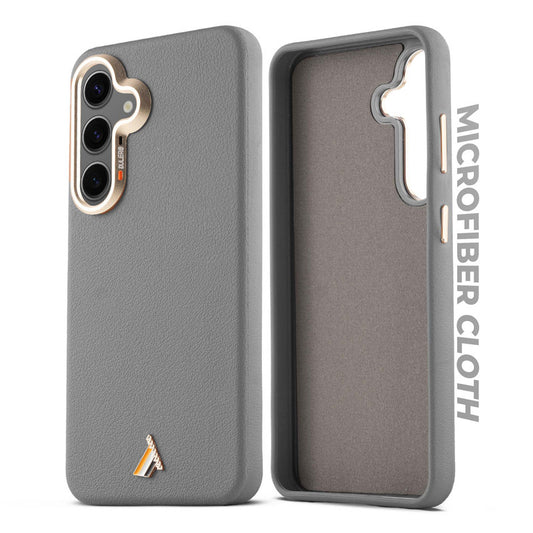 Exclusive Hard Back Case for Samsung S24 5G with Leather Textured Finish, Matte finish Buttons and Soft Inner Fabric