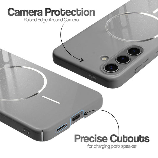 Smooth & Shiny Glossy Hard Back Cover Case For Samsung S25 5G With Magsafe Support