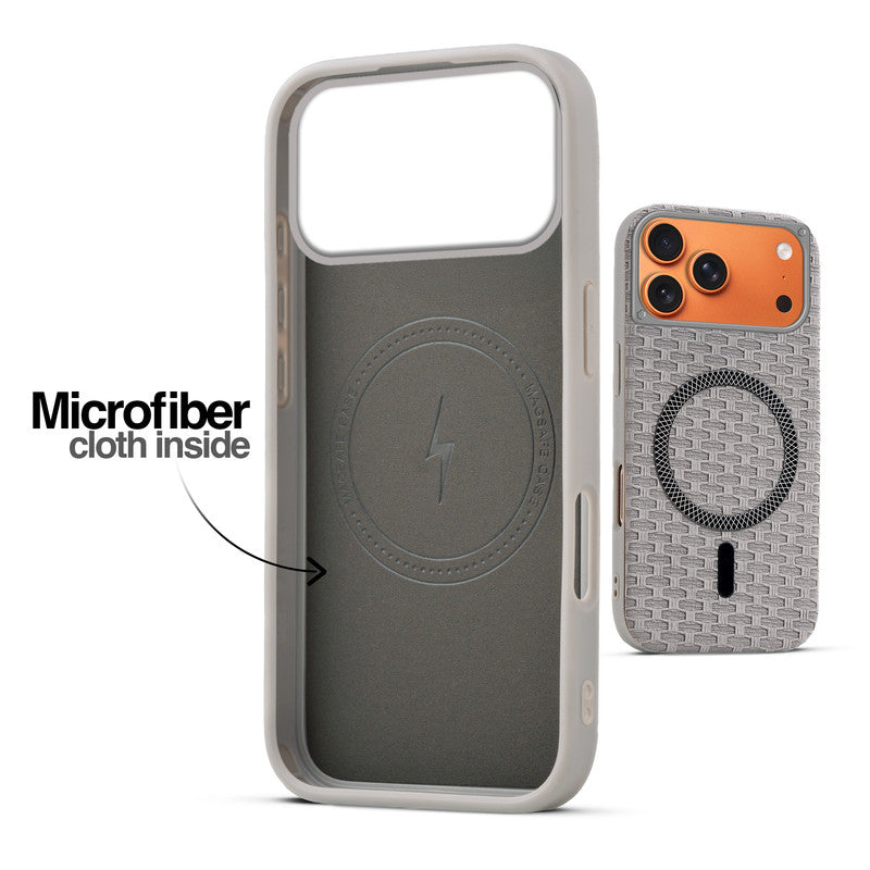 Rugged Silicone Grip Mobile Back Cover Case For Apple iPhone 17 Pro With Wireless Charging Support Support