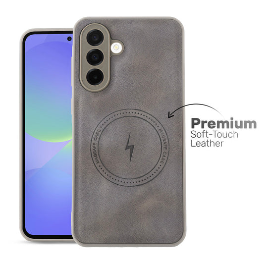 Refined PU Leather Case for Samsung A36 5G , with Support for MagSafe & Wireless Accessories