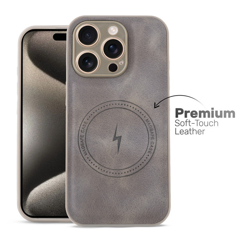Refined PU Leather Case for Apple iPhone 15 Pro Max
