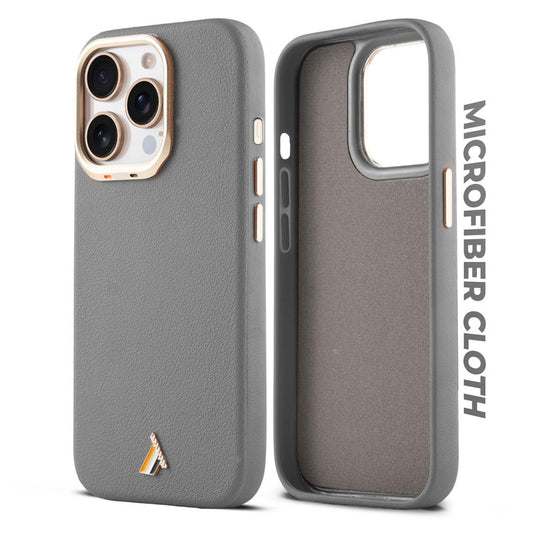 Exclusive Hard Back Case for Apple iPhone 15 Pro Max with Leather Textured Finish, Matte finish Buttons and Soft Inner Fabric
