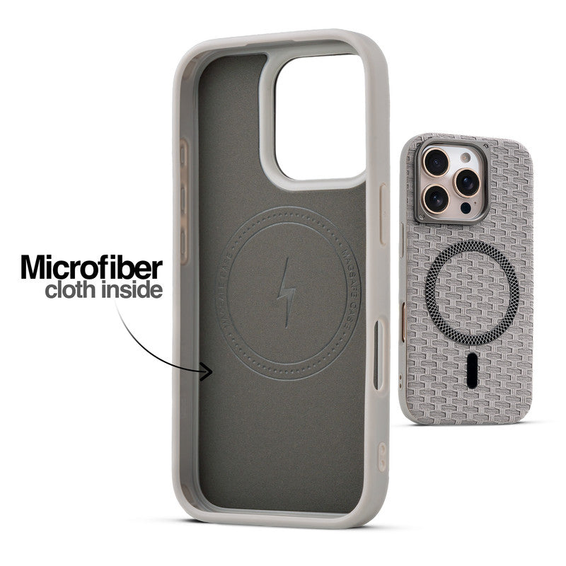 Rugged Silicone Grip Mobile Back Cover Case For Apple iPhone 16 Pro With Wireless Charging Support Support