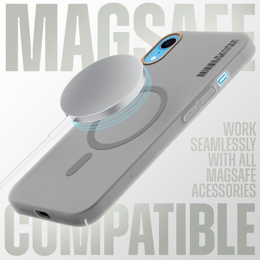 Elegant Colorful Frosted Matte Back With MagSafe Support Back Case For Apple iPhone XR
