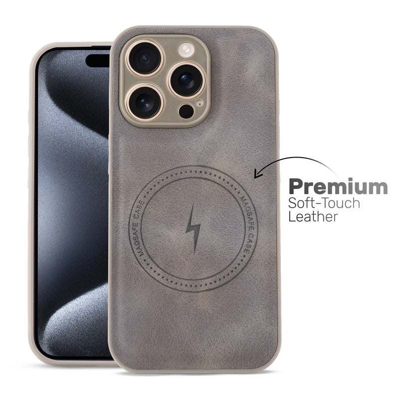 Refined PU Leather Case for Apple iPhone 15 Pro
