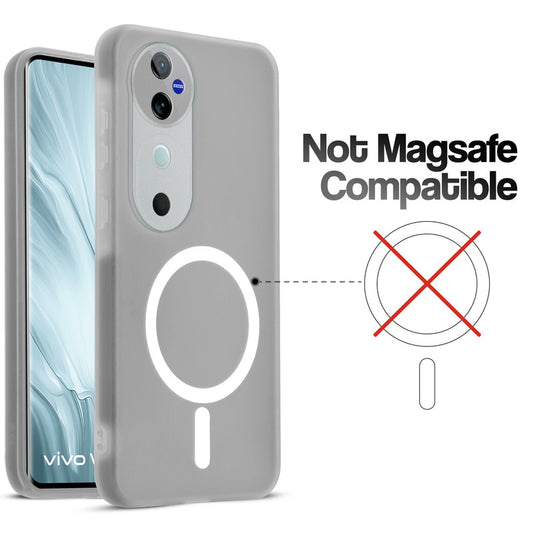 Classic Matte Silicone Back Case for Vivo V40 5G