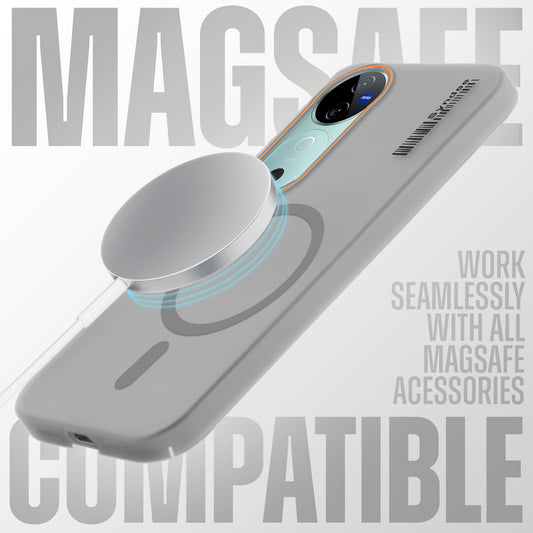 Elegant Colorful Frosted Matte Back With MagSafe Support Back Case For Vivo V40 5G