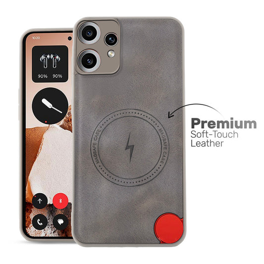 Refined PU Leather Case for CMF Nothing Phone 2 Pro , with Support for MagSafe & Wireless Accessories