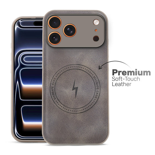 Refined PU Leather Case for Apple iPhone 17 Pro , with Support for MagSafe & Wireless Accessories