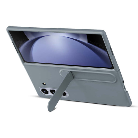 Solid Matte Finish Cover for Samsung Z Fold 5 with Integrated Stand for Hands Free Use