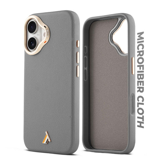 Exclusive Hard Back Case for Apple iPhone 16 with Leather Textured Finish, Matte finish Buttons and Soft Inner Fabric