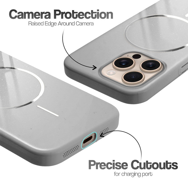 Smooth & Shiny Glossy Hard Back Cover Case For Apple iPhone 16 Pro With Wireless Charging Support Support