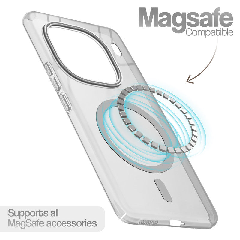 Anti-Yellow Colored Camera Line Case Support Magnetic Accessories Back Cover For iQOO 12 5G