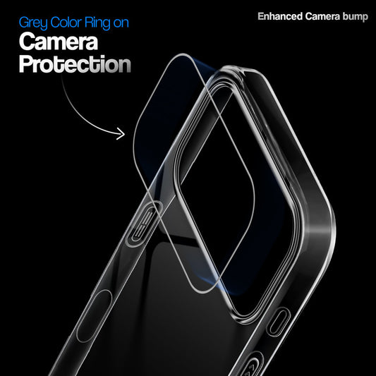 Crystal Clear Colorful Camera Ring Back Case for Apple iphone 17 Pro Max