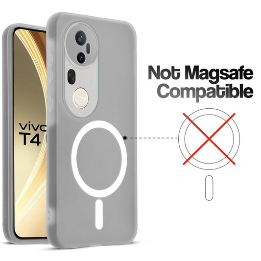 Classic Matte Silicone Back Case for Vivo T4 Ultra 5G