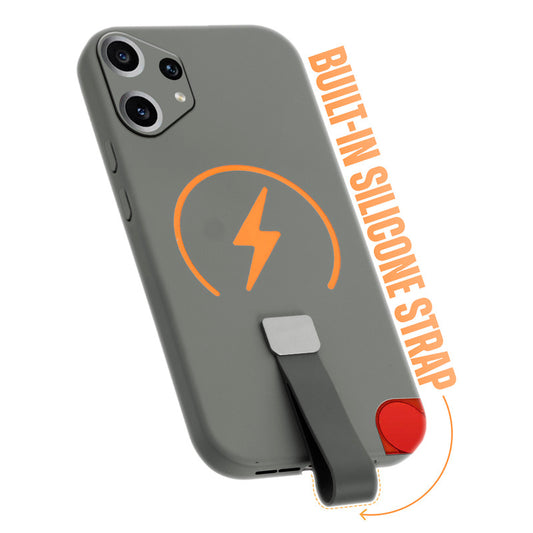 Compact and Stylish Silicon Finish Hard Cover For CMF Nothing Phone 2 Pro with Integrated Grip Strap & MagSafe Charging Support