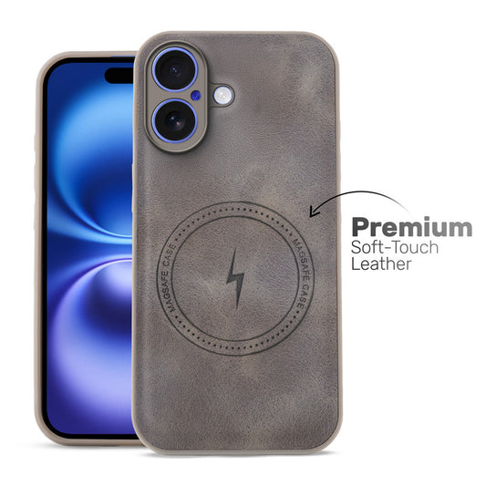 Refined PU Leather Case for Apple iPhone 16 Plus